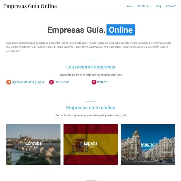 Empresas Guía Online - La guía para empresas y emprendedores.